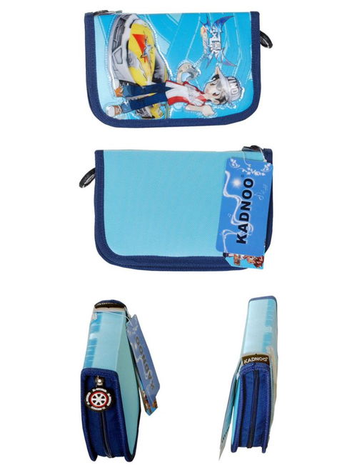 卡迪奴闪电冲线小学生天蓝色男生笔袋S09010 实用与童趣并存的办公伴侣